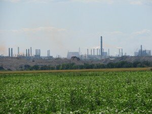 Вид на Запорожские заводы