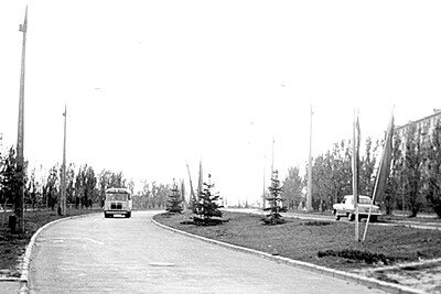 Улица Победы в районе 5-й горбольницы. 1963 год.
