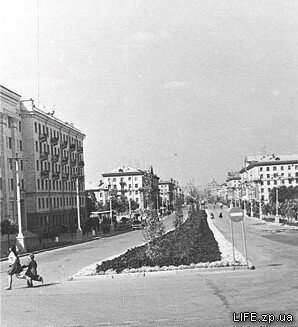 Проспект Ленина в районе кинотеатра имени Довженко, 1960 год
