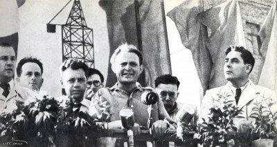 Митинг на Запорожстрое, 1947 год