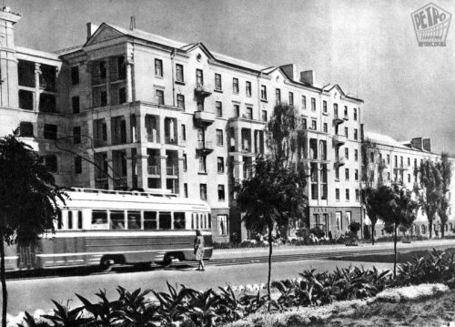 Проспект Ленина в 50-е годы, ретро фото