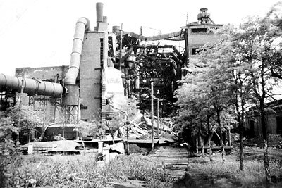 1943 год. Разрушенная ТЭЦ «Запорожстали».