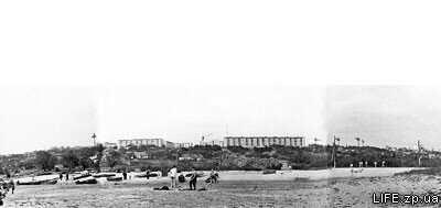 1963 год. Панорама города со стороны будущей Набережной в районе Центрального бульвара.