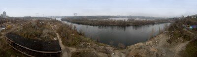Панорама Днепр, о. Хортица, ДнепроГЭС