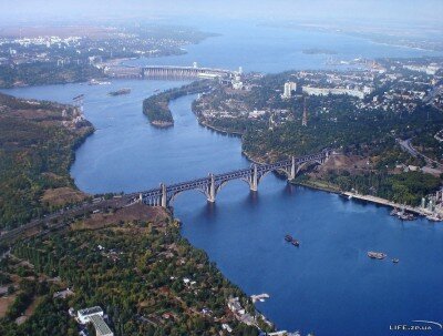 Мост Преображенского с высоты