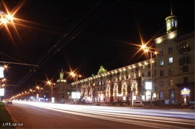 Ночной проспект Ленина