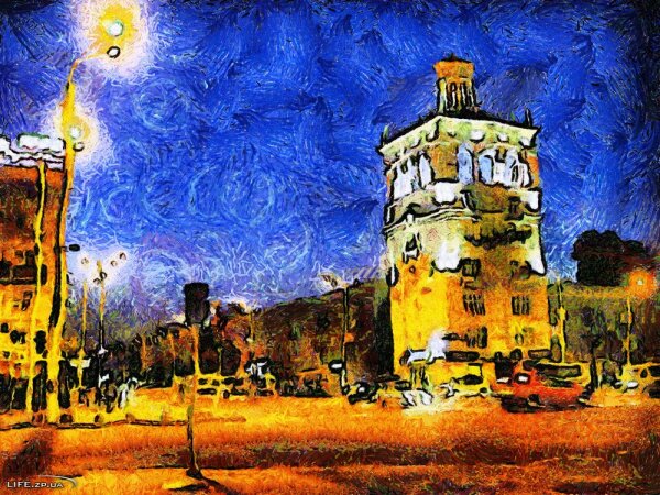 Ван Гог на проспекте Металлургов, фото подражание