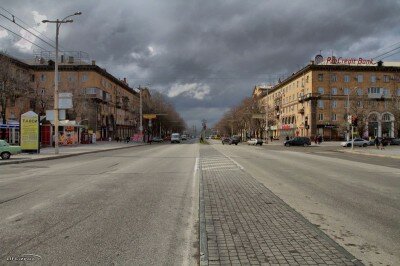 HDR фото - перекресток проспекта Ленина и Маяковского