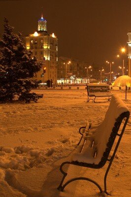 Ночное Запорожье зимой 2013 года