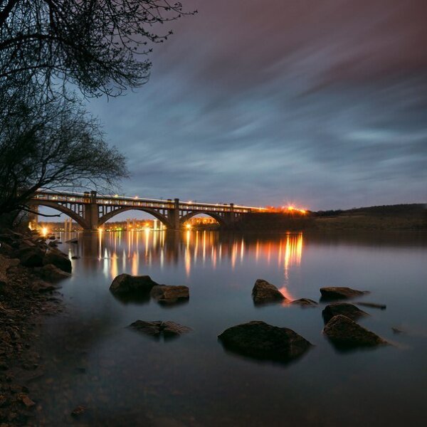 Мосты Преображенского ночью
