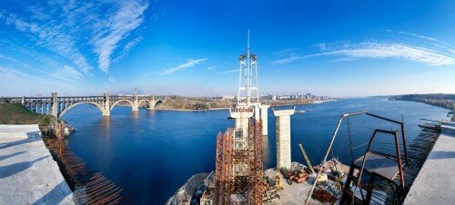 Экскурсия на строительство моста в Запорожье