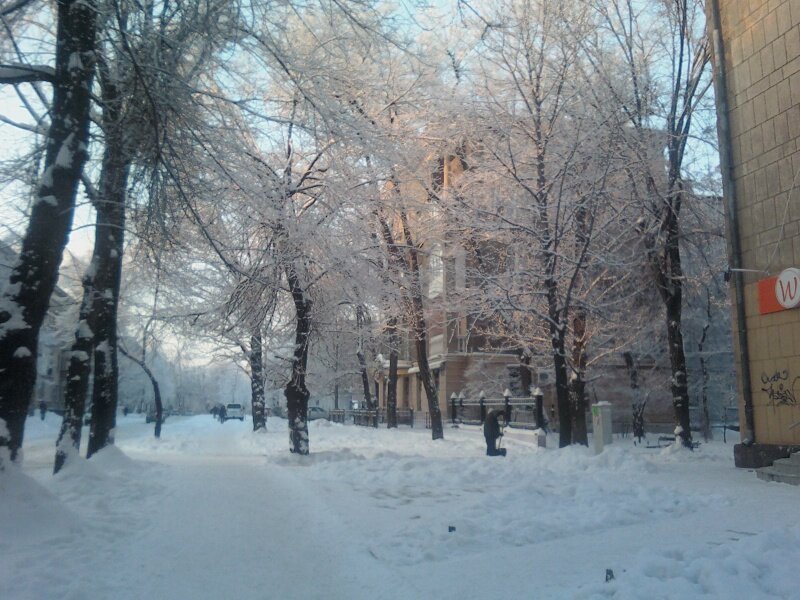 Зимняя сказка в городе Запорожье